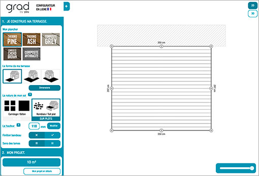 Configurateur de terrasse : GRAD