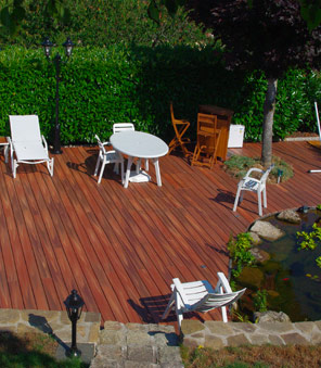 Terrasse en composite.