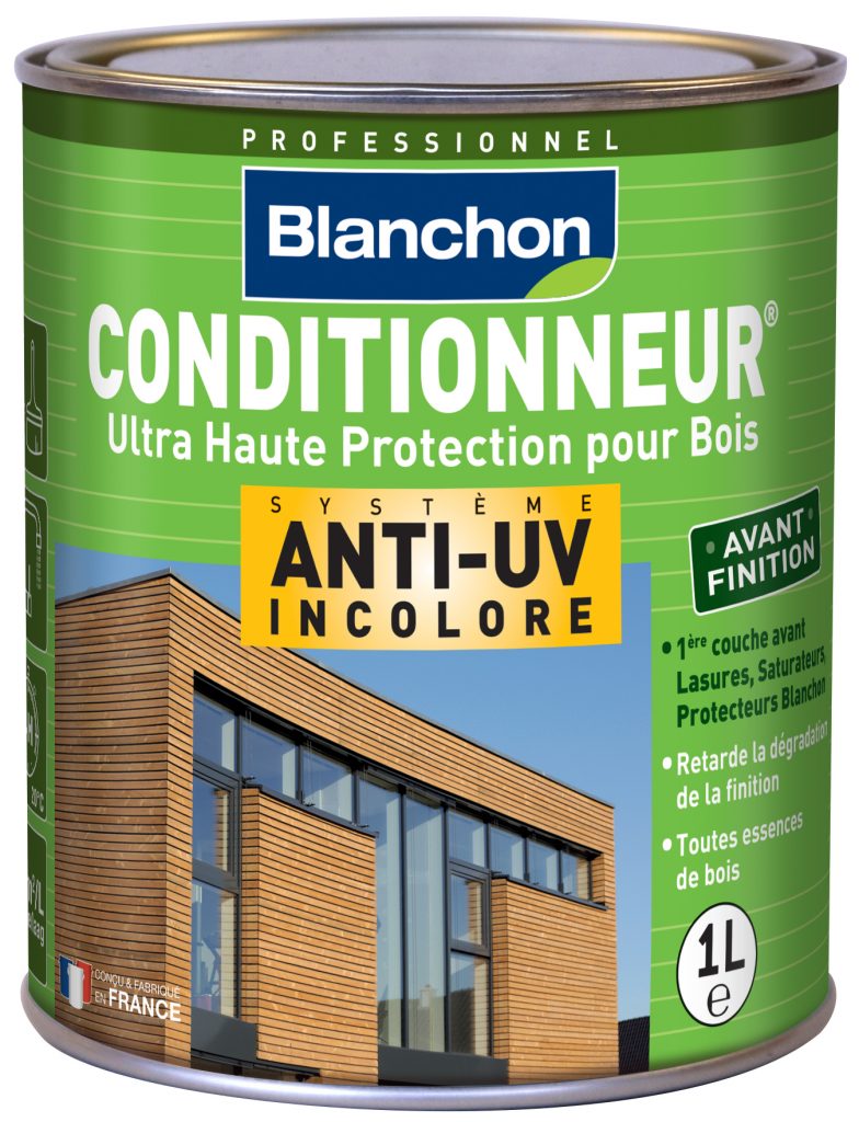 Produit Blanchon pour bois extérieurs conditionneur anti-UV, incolore