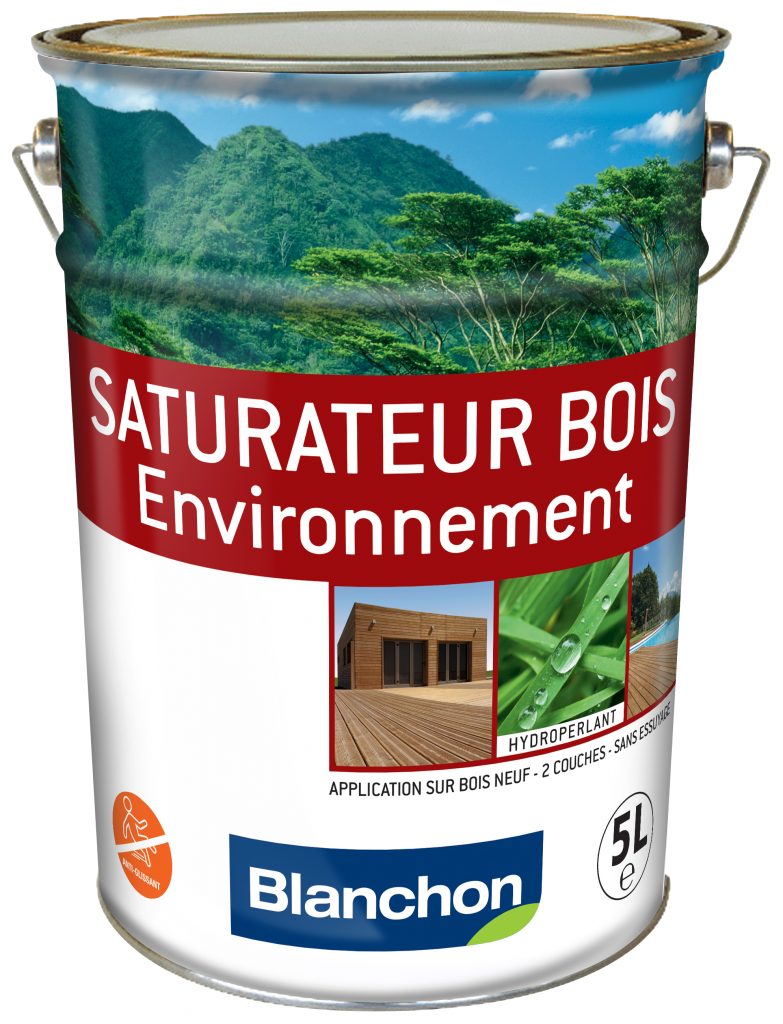 Produit Blanchon saturateur pour bois extérieurs, gamme environnement